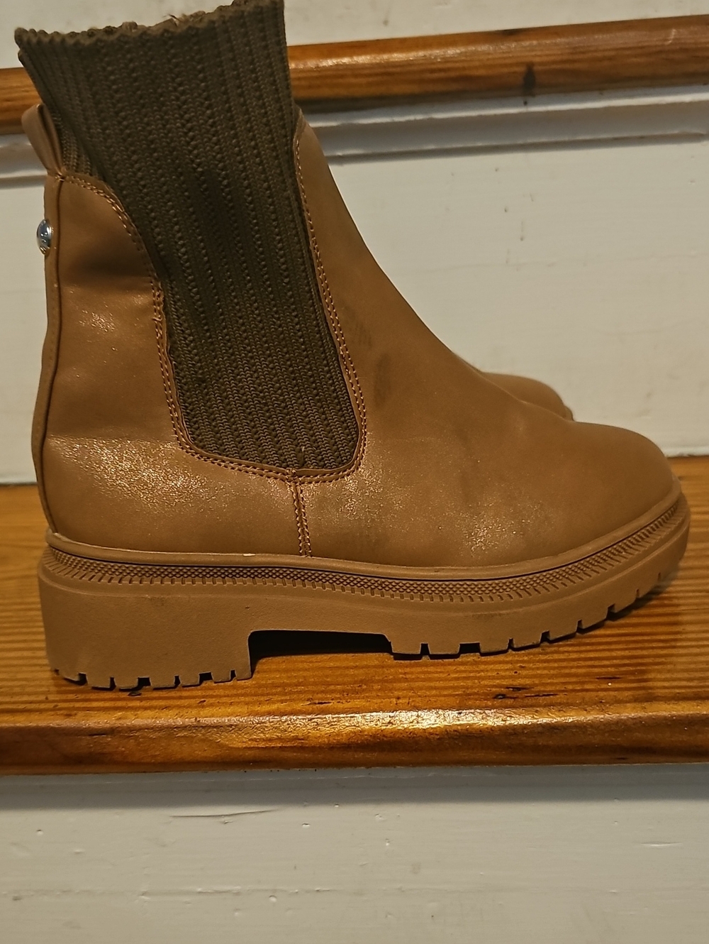 Vince Camuto Chelsea Boot with Rib Knit Ankle